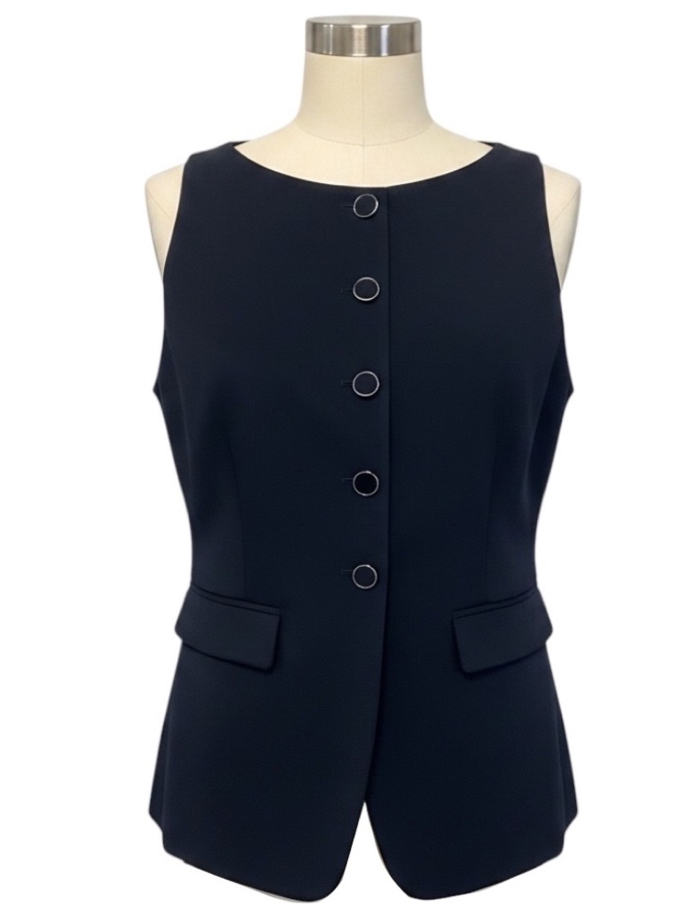 LILYSILK MIDNIGHT BLUE MULBERRY SILK VEST TOP